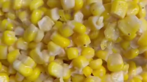 Corn kernels with cheese