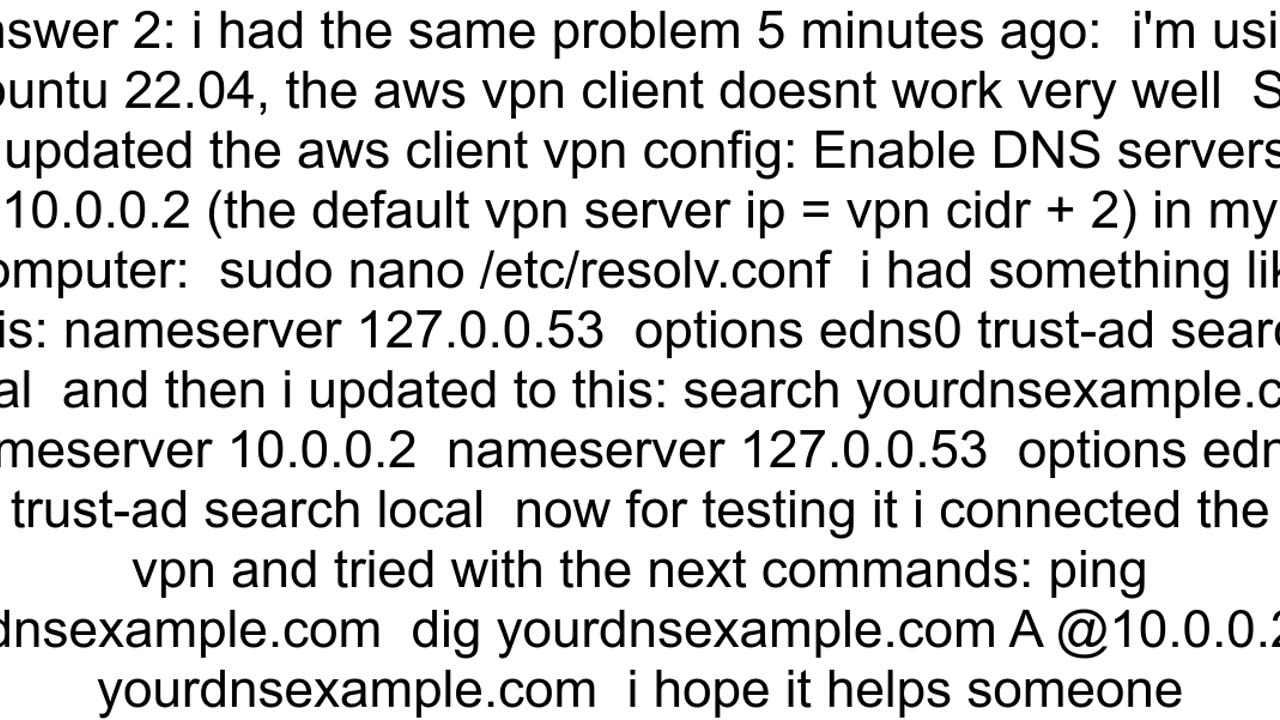 Client VPN Connection to Route 53 Private Hosted Zone