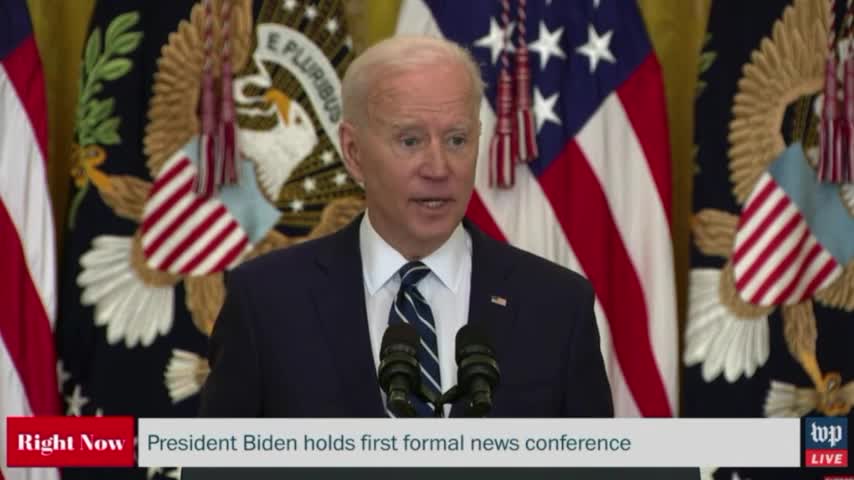 Joe Biden Gets LOST in Middle of Sentence During First Press Conference2