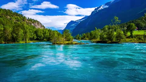 Lake beautiful nature norway