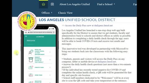 LA Schools to Enforce Daily Microsoft-Supported COVID Pass for Students | No Test = No School