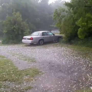 Terrifying Hail Storm Caught On Camera