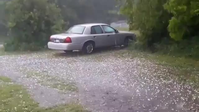 Terrifying Hail Storm Caught On Camera