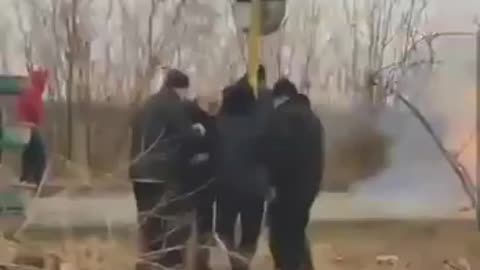 Again Ukraine uses civilians as life shield