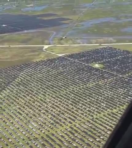 NOW THIS IS INTERESTING：Hail storm in Damon, Texas on 3⧸24⧸24 destroys 1,000’s of acres of solar