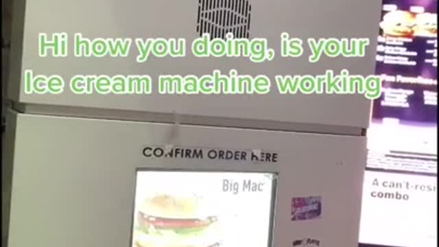 McDonalds Icecream Machine Broke In ONE SECOND