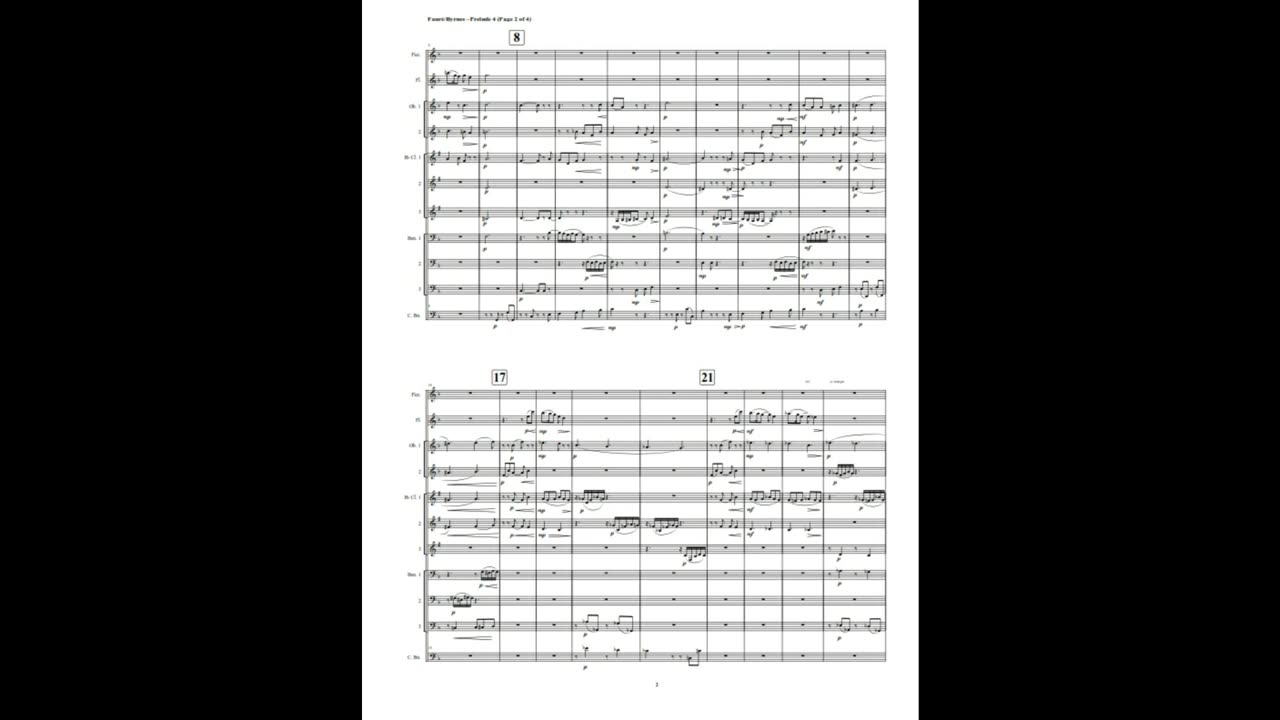 Gabriel Fauré – Prelude 4 in F Major, Op. 103 (Woodwind Choir)