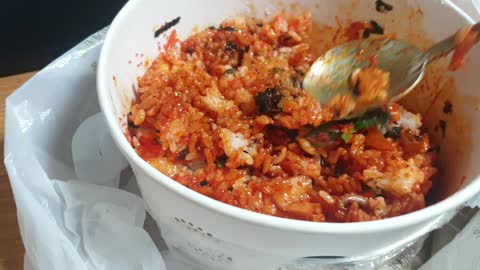 Korean-style octopus, fried rice