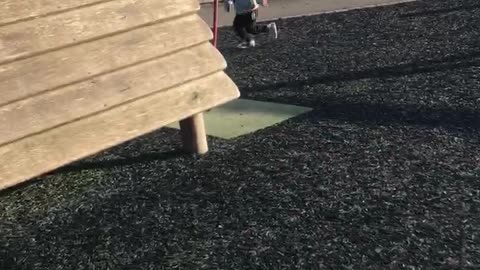 Kiddo Gets Dizzy At The Playground