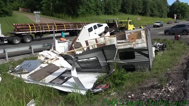 WHIPPING TRAILER, DRIVER LOSES CONTROL, GOODRICH TEXAS, 06/12/21...