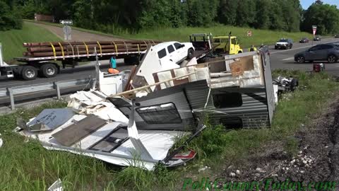 WHIPPING TRAILER, DRIVER LOSES CONTROL, GOODRICH TEXAS, 06/12/21...