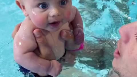 Baby in Swimming Pool 🥰🥰🥰🥰