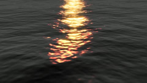 Beautiful Sunset on the Ocean Waves