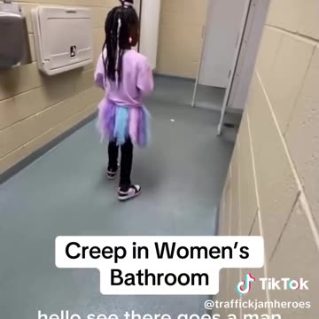 creep in woman bathroom