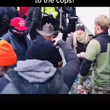 Capitol "Rioters" Passing Weapons to Cops