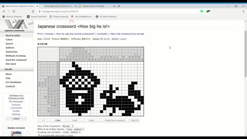 Nonograms - How big he is!