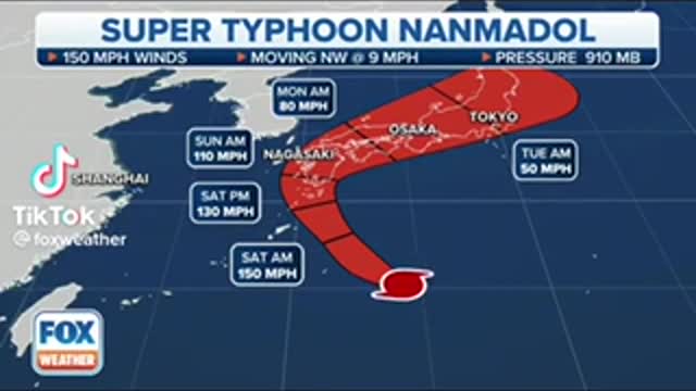 Japan storm: Millions told to evacuate as Typhoon Nanmadol makes landfall