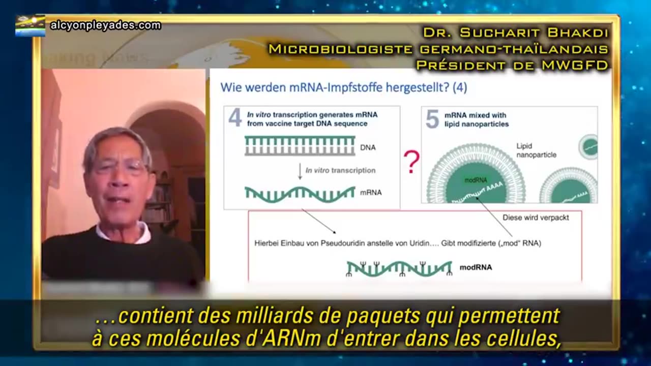 Dr Sucharit Bhakdi : Les vaccins injectent un gène étranger qui provoque l’autodestruction.