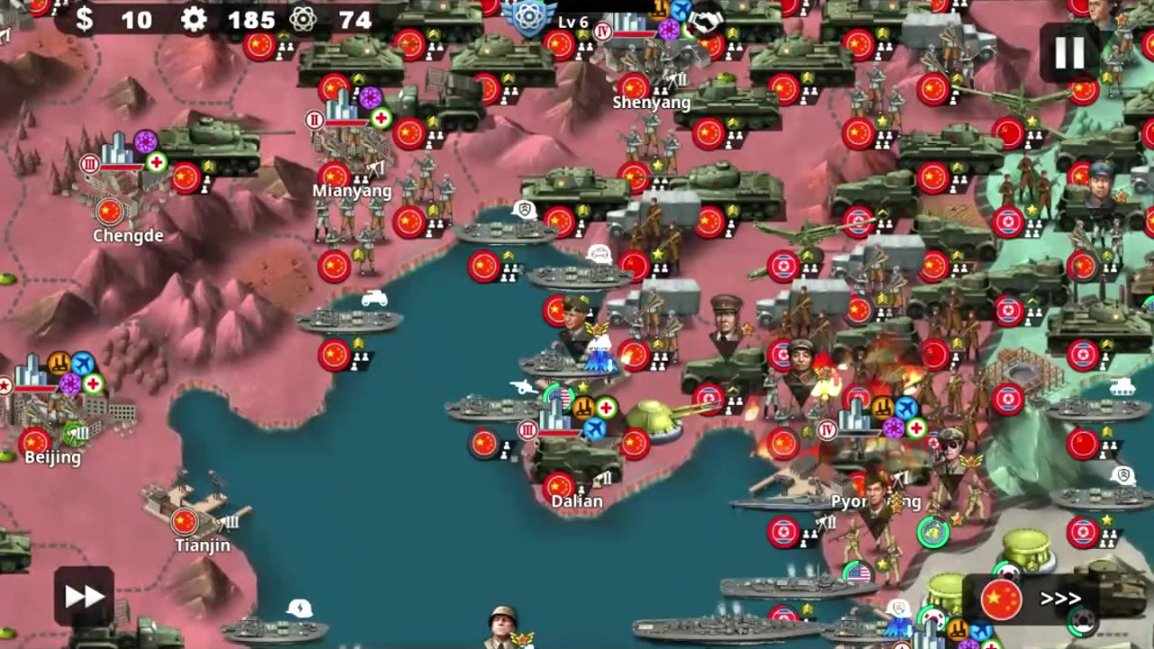 Chinese nationalists lost the war and fled to Taiwan in the game World Conqueror 4 Blitz War Mod