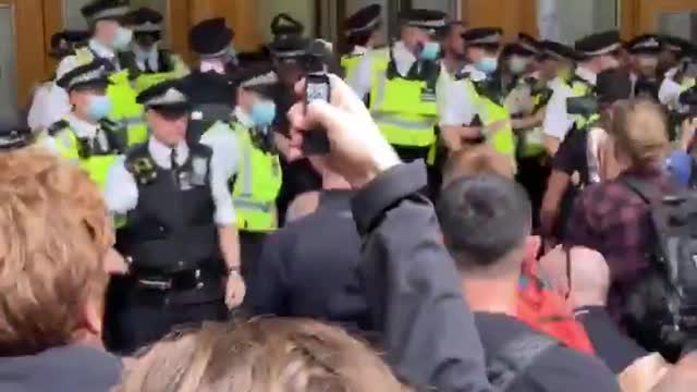 Londoners Clash With Cops outside the MHRA