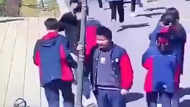 Is my son too strong or the light pole too weak.....???