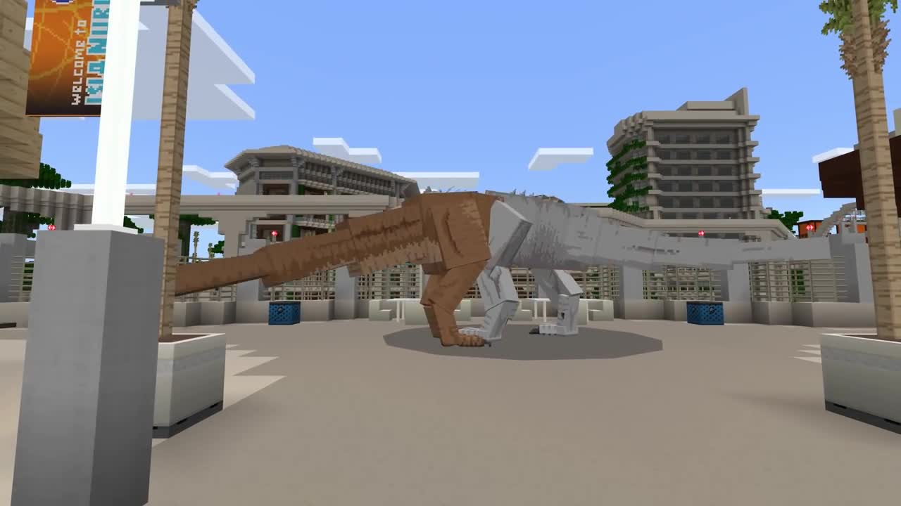 INDORAPTOR Vs INDOMINUS REX (Jurassic Minecraft)