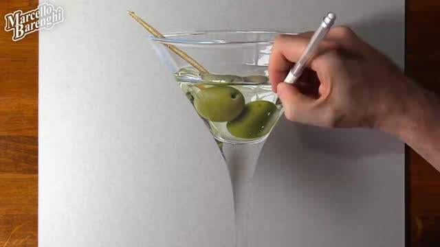 Draw The Reflection Shape Of The Water In The Cup