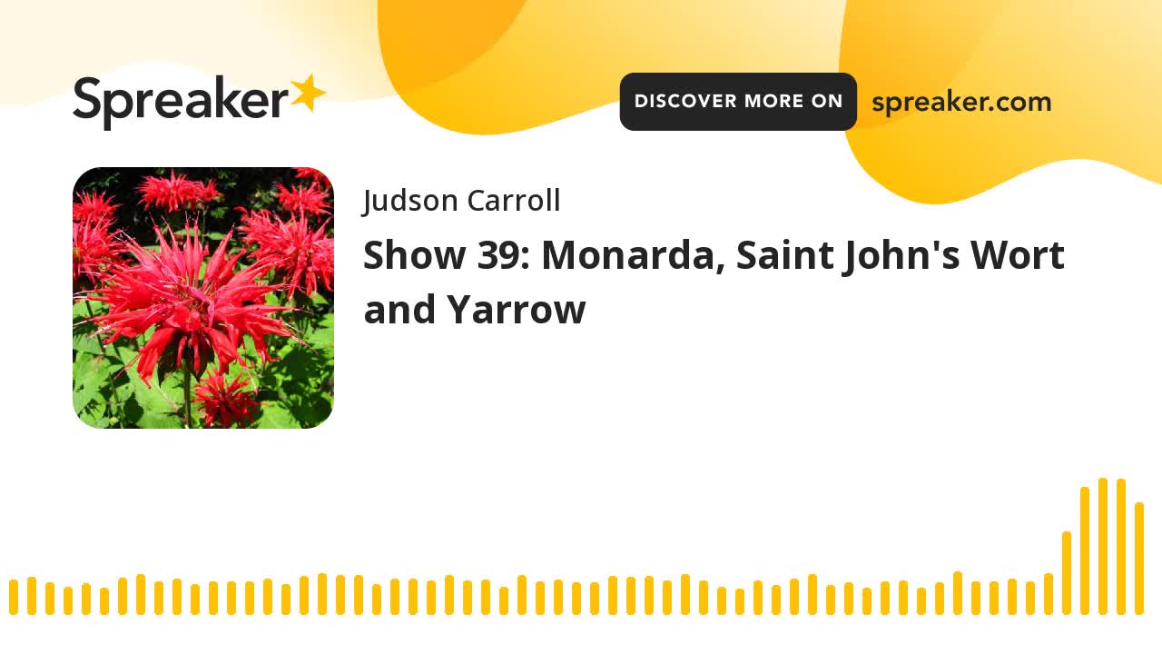 Show 39: Monarda, Saint John's Wort and Yarrow (part 2 of 3)