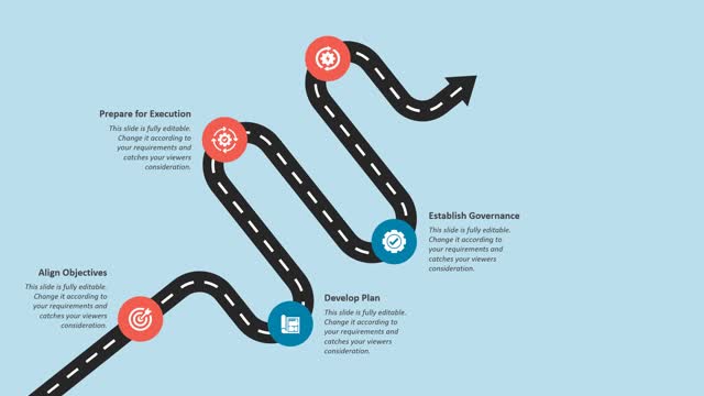 5 steps cloud roadmap PowerPoint template | Kridha Graphics