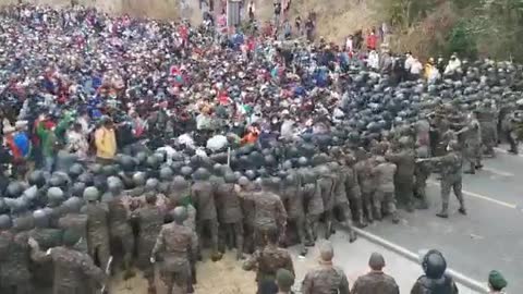 Pedo Bye-Den soldiers marching in