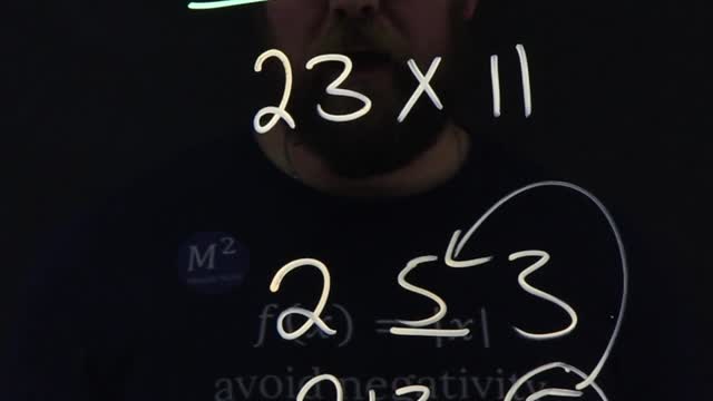 Multiply any 2-digit number by 11 in your Head | 23x11 | Minute Math Tricks Part 137 #shorts