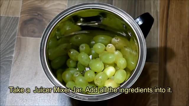 Green Grapes Juice | Homemade Healthy & Tasty grape juice