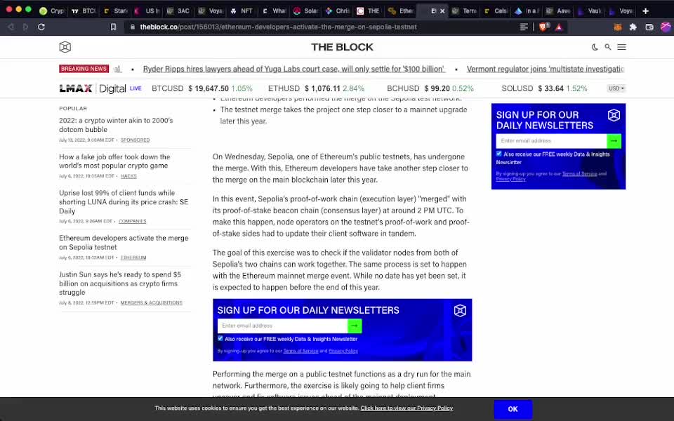 Weekly Crypto and Blockchain News 7-13-22