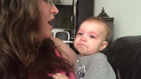 Baby Gets Emotional When Mom Sings Opera