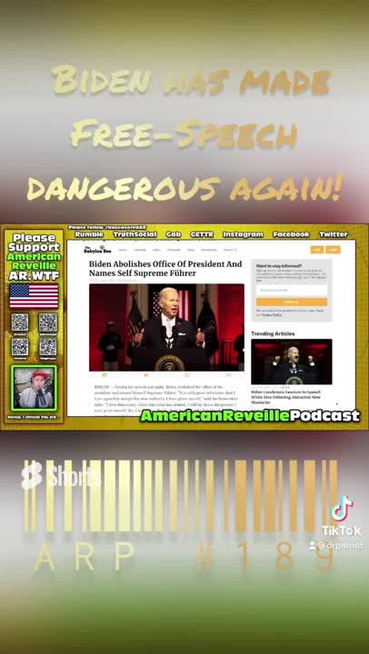 #Biden made #freespeech dangerous again! #bidenspeech #podcast #clip #commentary #reaction #shorts