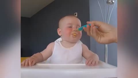 Top 100 funny babies eating while sleep compilation mp4.