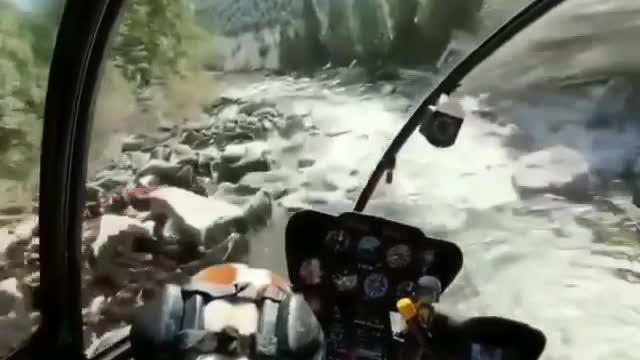 Dog enjoying helicopter ride 2021