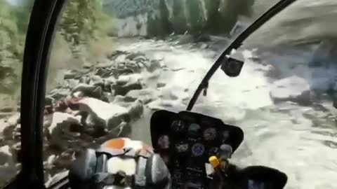 Dog enjoying helicopter ride 2021