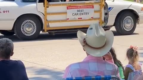 Cow Rides in Convertible