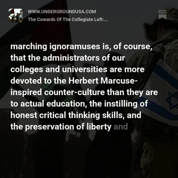 The Cowards Of The Collegiate Left Ignorant & Entitled