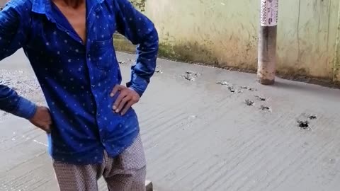 Doggo Dashes Through Wet Cement