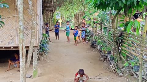 Funny filipino kids playing sleepers game