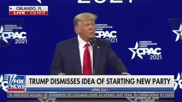 Trump at CPAC talking about Biden!