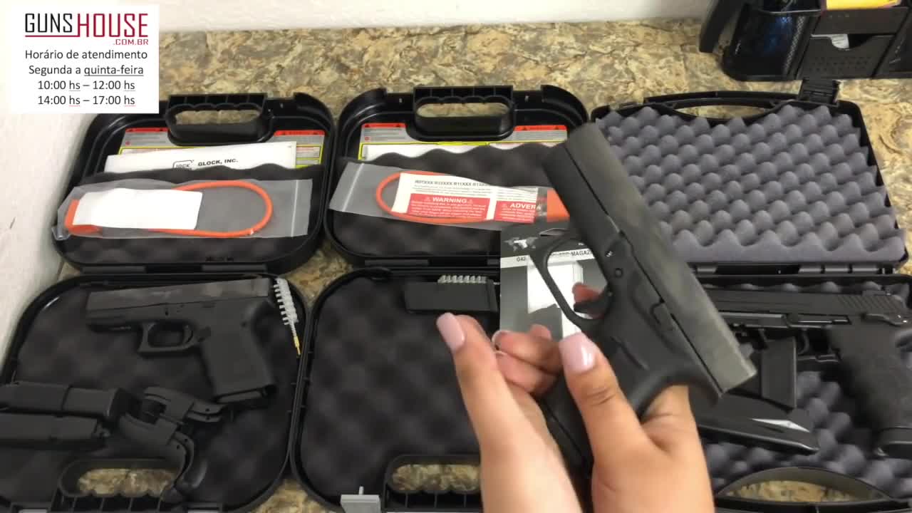 Importação de Glock G19 Glock G42 e HK 45