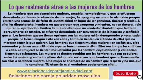 Lo que realmente atrae a las mujeres de los hombres