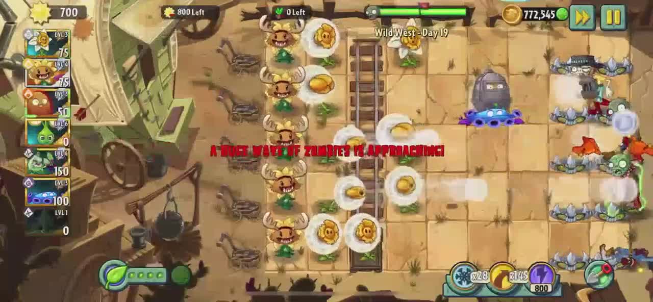 Plants vs Zombies 2 Wild West - Day 19