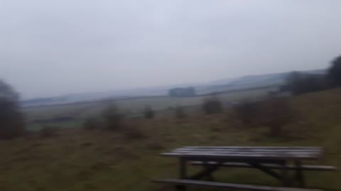 Panoramic view of the countryside near Danebury hill