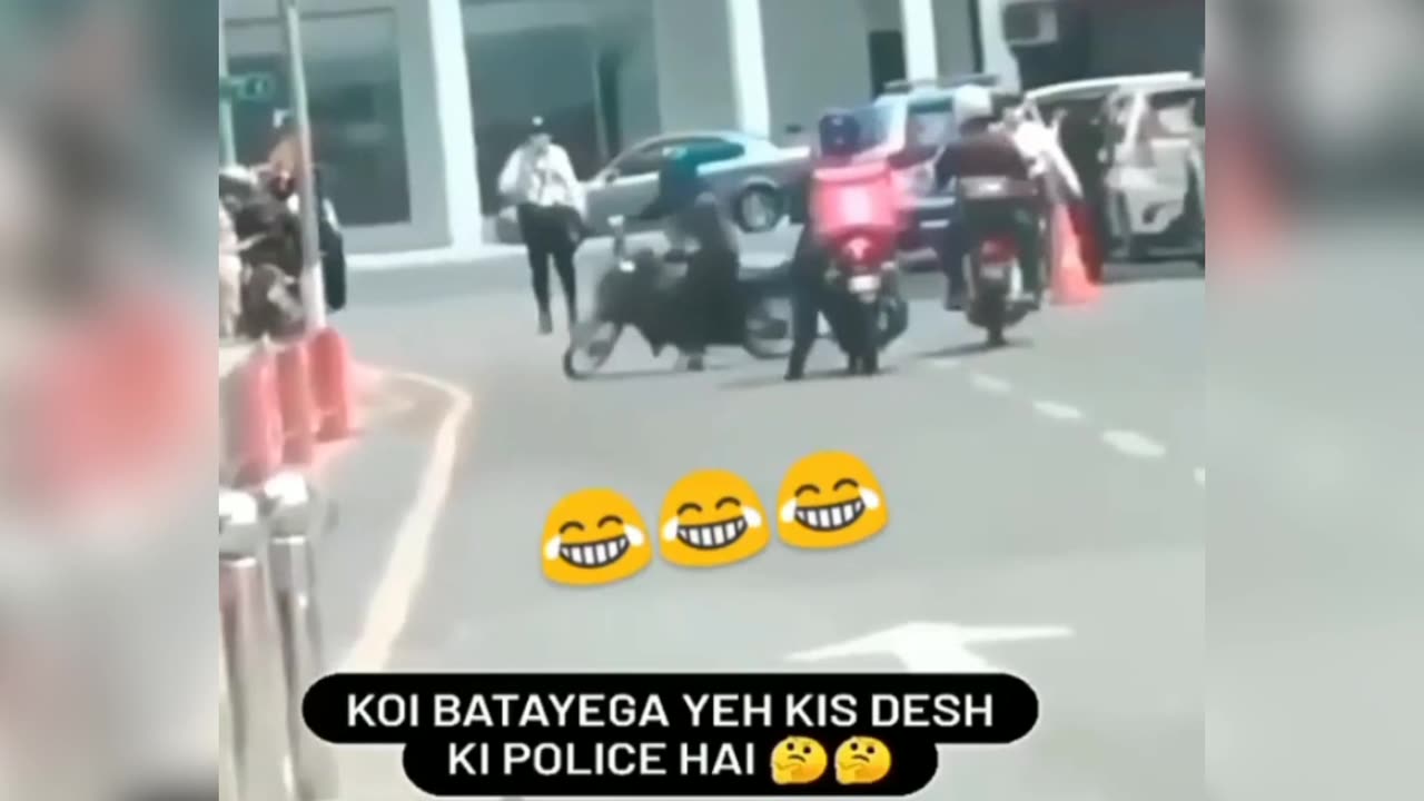 Escape from traffic police 👮🤣🤣| #viral #funny #shorts