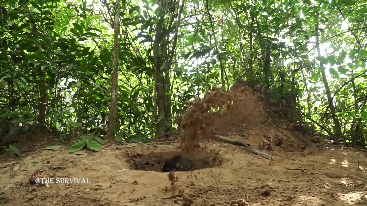 Building The Most Ancient Secret Underground House And Tunnel Swimming Pool