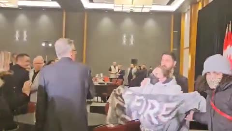 Protesters Crash a Liberal Party Donor Dinner